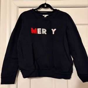 Navy MERRY sweatshirt